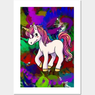 Tie Dye Unicorn Posters and Art